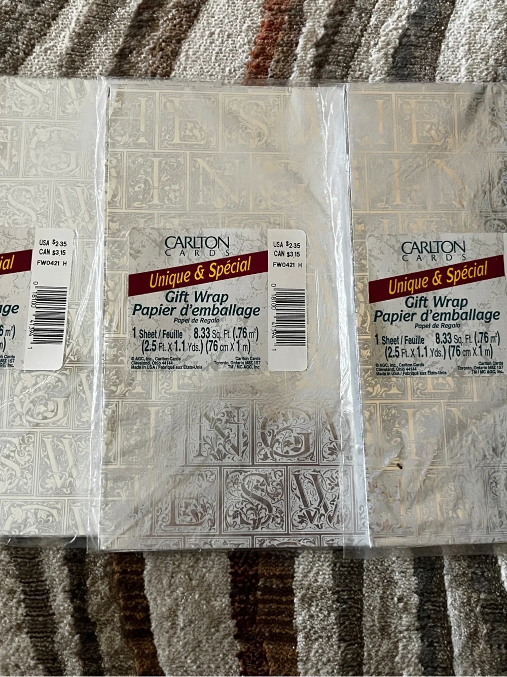 Vintage Bridal & Wedding Gift Wrap Bundle - 4 Factory Sealed Packs
